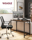 Computer Desk – Metal – Rustic Brown – Industrial Design, Simple Assembly, 100 x 50 x 76 cm