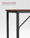 Computer Desk – Metal – Rustic Brown – Industrial Design, Simple Assembly, 100 x 50 x 76 cm