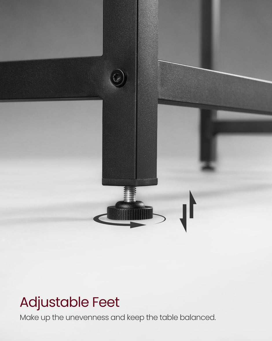 Computer Desk – Metal – Rustic Brown – Industrial Design, Simple Assembly, 100 x 50 x 76 cm