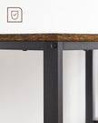 Computer Desk – Wood and Metal – Rustic Brown – With Shelves for Versatile Use