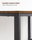 Computer Desk – Wood and Metal – Rustic Brown – With Shelves for Versatile Use