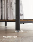 Computer Desk – Wood and Metal – Rustic Brown – With Shelves for Versatile Use