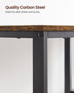Computer Desk – Steel – Rustic Brown and Black – With 2 Shelves