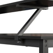L-Shaped Desk – Wood and Metal – Rustic Brown and Black – Integrated Monitor Stand and Space-Saving Design