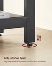 Corner Desk – Wood – Rustic Brown – Space-Saving L-Shaped Workstation with Shelf