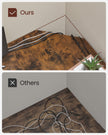 L-Shaped Writing Desk – Wood – Rustic Brown – Space-Saving with Shelf