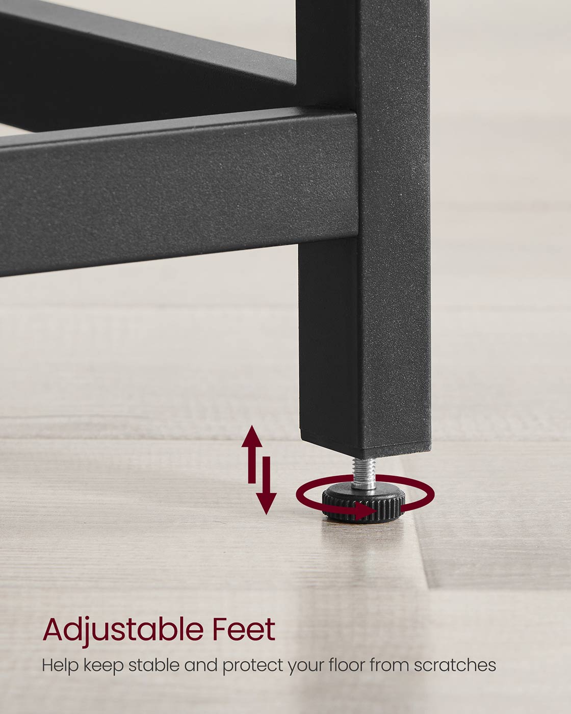 L-Shaped Corner Desk – Wood and Metal – Greige and Black – Space-Saving Industrial Design