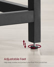 L-Shaped Corner Desk – Wood and Metal – Greige and Black – Space-Saving Industrial Design