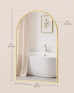 Arched Wall Mirror – Aluminium – Ink Black – Safety Film, Easy Installation