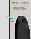 Round Wall Mirror – Metal – 50 cm – Easy to Install, Modern Design