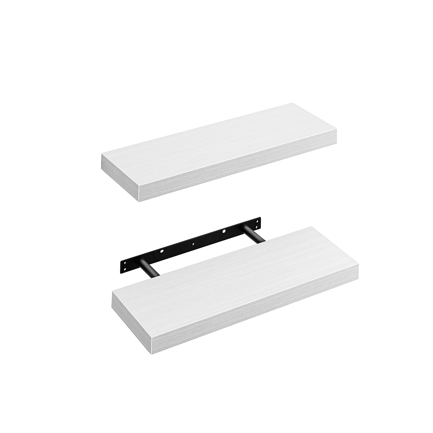 Floating Wall Shelf – Engineered Wood – Maple White – Versatile Display for Décor and Picture Frames