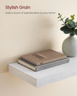 Floating Wall Shelf – Engineered Wood – Maple White – Versatile Display for Décor and Picture Frames