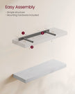 Floating Wall Shelf – Engineered Wood – Maple White – Versatile Display for Décor and Picture Frames
