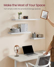 Floating Wall Shelf – Wood – Maple White – Versatile Display for Home Decor