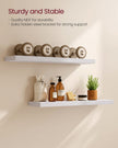 Floating Wall Shelf – Wood – Maple White – Versatile Display for Home Decor