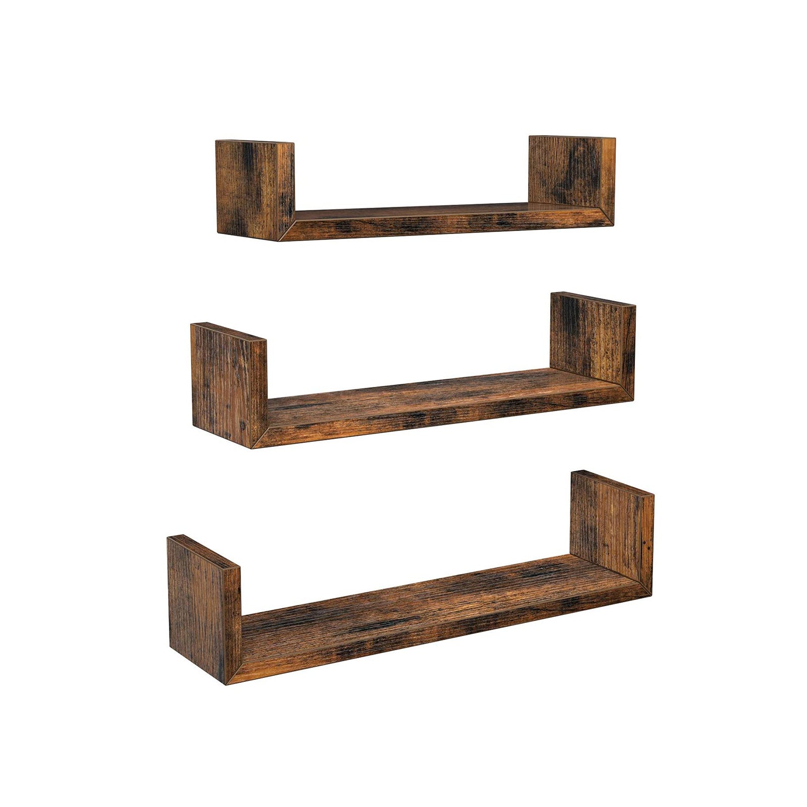 2-Tier Countertop Storage Shelf – Wood – Rustic Brown – Versatile for Home and Office Use