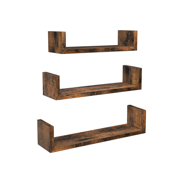 2-Tier Countertop Storage Shelf – Wood – Rustic Brown – Versatile for Home and Office Use