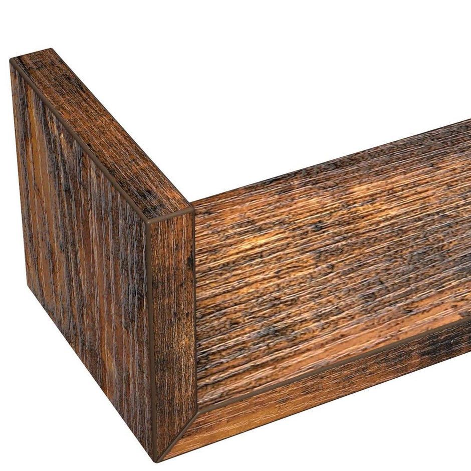 2-Tier Countertop Storage Shelf – Wood – Rustic Brown – Versatile for Home and Office Use