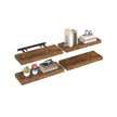 Floating Wall Shelves – MDF – Rustic Brown – Set of 4
