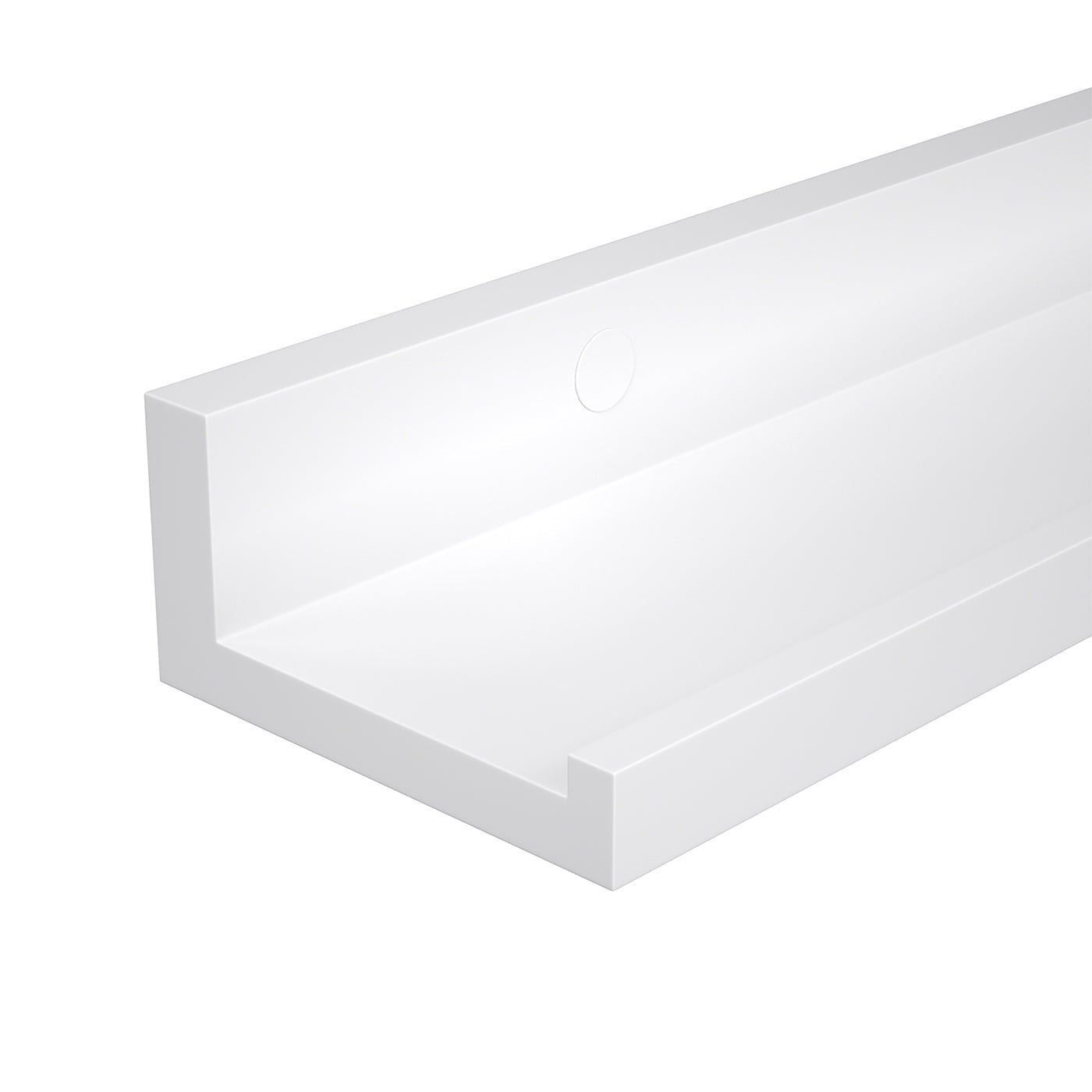 Set of 2 Floating Wall Shelves – Wood – Matte White – Front-Edge Design for Picture Frames and Trinkets