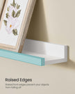 Floating Shelves – MDF – White – High-Gloss Finish – Set of 3, 10 x 80 cm