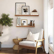 Floating Wall Shelf – MDF – Rustic Brown – 60 cm Display Storage Shelf
