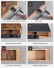 Floating Wall Shelf – MDF – Rustic Brown – 60 cm Display Storage Shelf