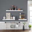 Wall Mounted Bookshelf – MDF – Rustic Brown – 60 cm Floating Shelf for Display and Storage