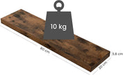 Floating Wall Shelf – MDF – White – 80 cm Wooden Display Storage