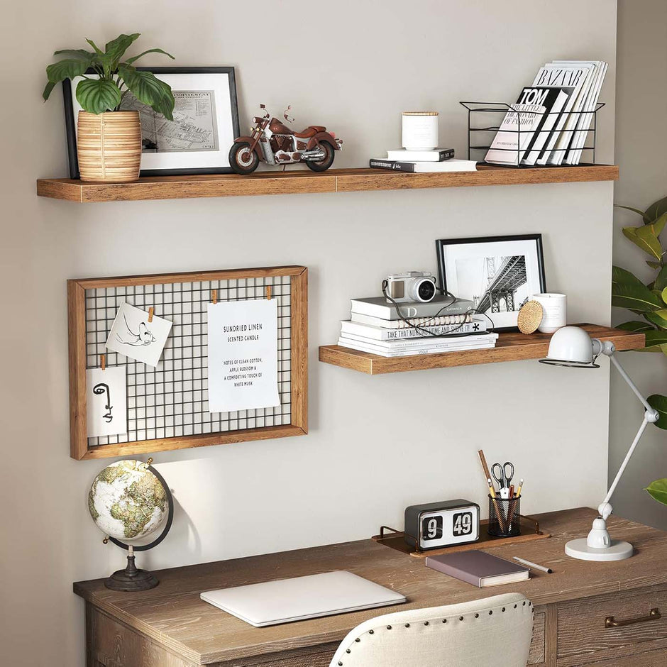 Floating Wall Shelf – MDF – White – 80 cm Wooden Display Storage