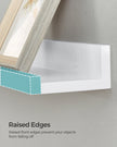Floating Ledge Shelf – Wood – White – Set of 3 with Invisible Assembly
