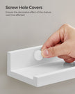 Floating Ledge Shelf – Wood – White – Set of 3 with Invisible Assembly