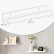 Floating Wall Shelves – Wood – White – Set of 3, Modern Design for Living Room and Home Office
