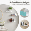 Floating Wall Shelves – Wood – White – Set of 3, Modern Design for Living Room and Home Office