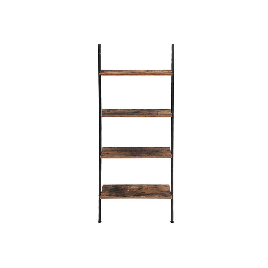 Ladder Shelf – Iron – Dark Brown – 4-Tier Industrial Design