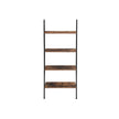 Ladder Shelf – Iron – Dark Brown – 4-Tier Industrial Design