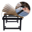 Laptop Desk – Wood – Rustic Brown – Adjustable Tilting Top with Folding Legs