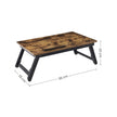 Laptop Desk – Wood – Rustic Brown – Adjustable Tilting Top with Folding Legs