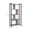 Large 4-Tier Bookcase – Steel – Greige and Black – Industrial Design with Stable Frame