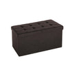 Storage Ottoman – Fabric – Brown – Foldable with 80L Capacity