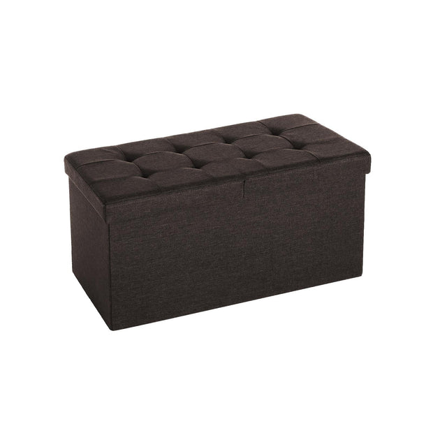 Storage Ottoman – Fabric – Brown – Foldable with 80L Capacity