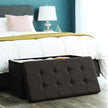 Storage Ottoman – Fabric – Brown – Foldable with 80L Capacity