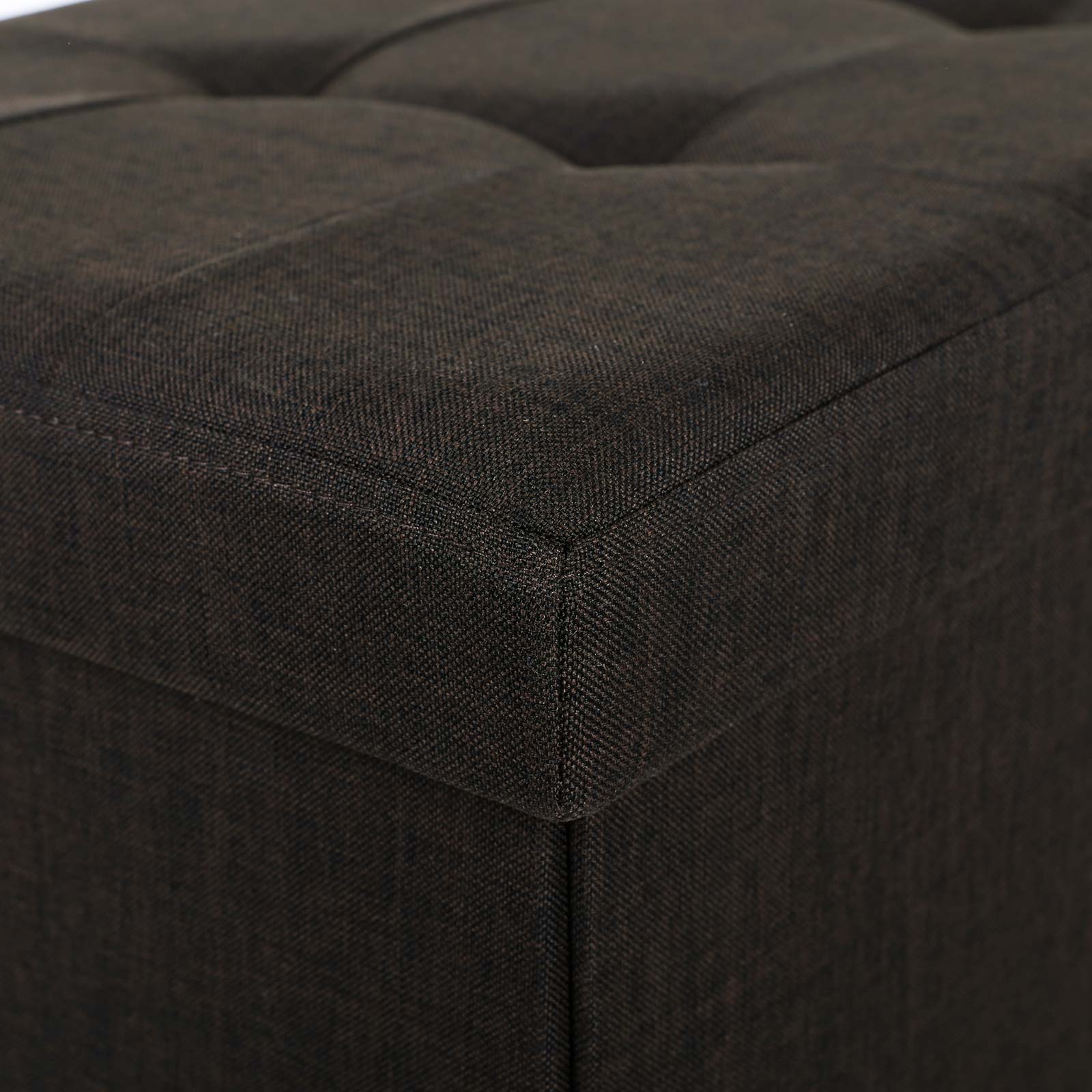 Storage Ottoman – Fabric – Brown – Foldable with 80L Capacity