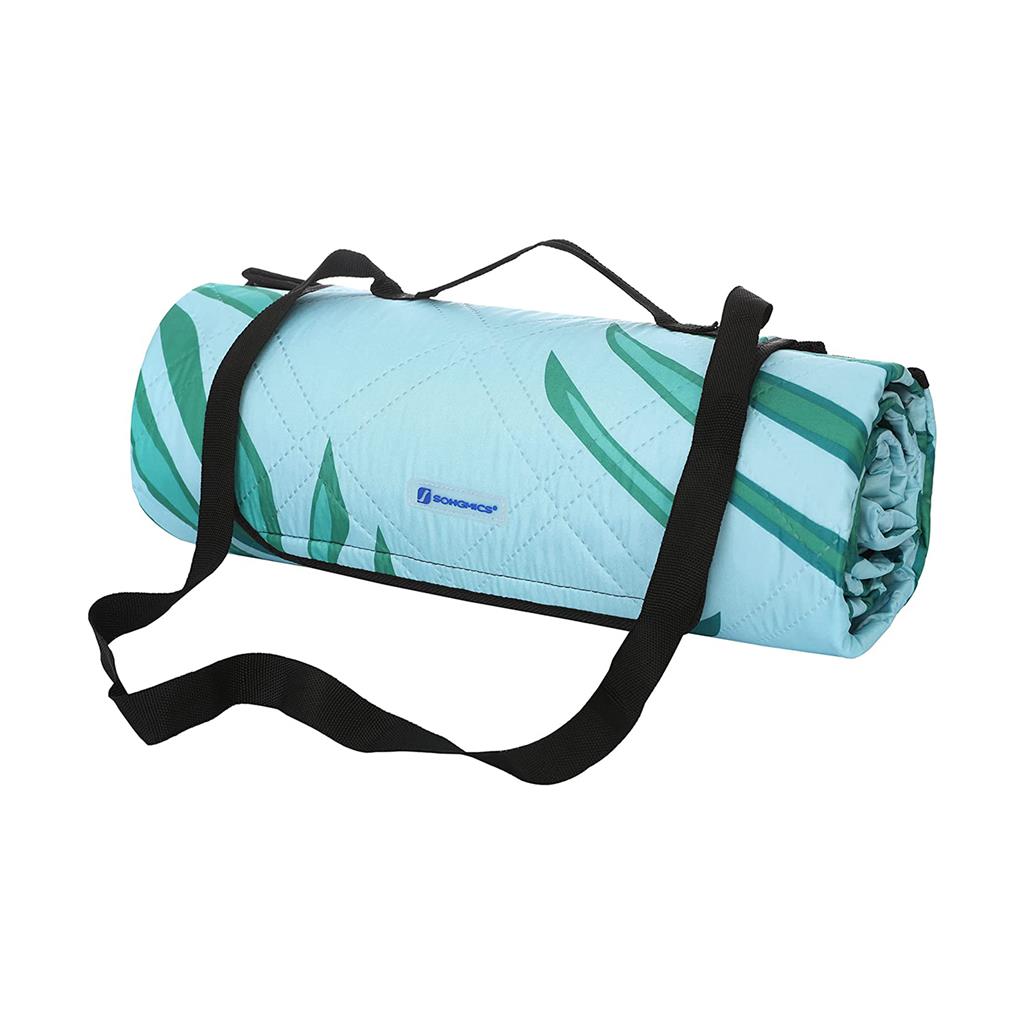 Large Picnic Blanket – Waterproof Material – Blue – Features Carry Handle