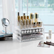 Makeup Organiser – Acrylic – Clear – Large 3-Drawer Design