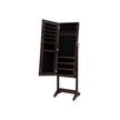 Jewelry Armoire – Wood – Brown – Full Length Mirror with Simple Assembly