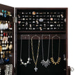 Jewelry Armoire – Wood – Brown – Full Length Mirror with Simple Assembly