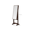 Jewelry Armoire – Wood – Brown – Full Length Mirror with Simple Assembly