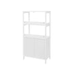 Large Storage Cabinet – Engineered Wood – White – With Drawer and Open Shelves