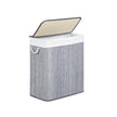 Laundry Hamper – Fabric – Distressed Grey – Foldable with Removable Liner and Handles, 100L